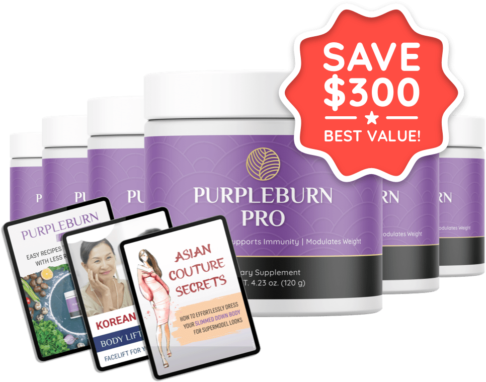 PurpleBurn Pro 6 jars — 180-day supply